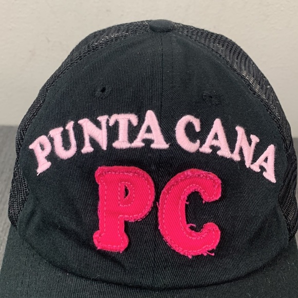 Punta Cana Republica Dominicana Trucker hat Womens OSFA Black Mesh Back Cap - Picture 3 of 12